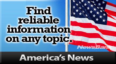 Blue background with American Flag on the right with the words: "Reliable information on any topic". The words America's News on the bottom of the image.